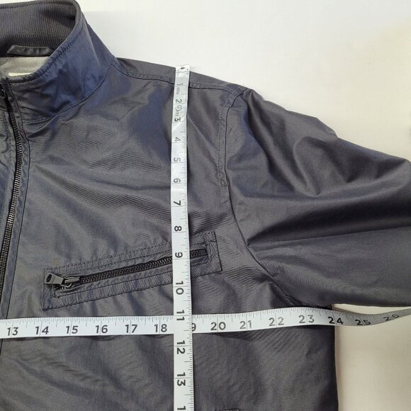 Calvin Klein Jeans Jacket Mens L Black Nylon Bomber Full Zip Zipper Pockets‎ - Picture 11 of 14